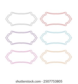 WEDDING ORNAMENTAL LUXURY FRAMES DESIGN ELEMENTS VECTOR