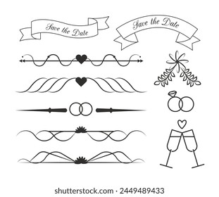 Wedding ornaments collection to decorate