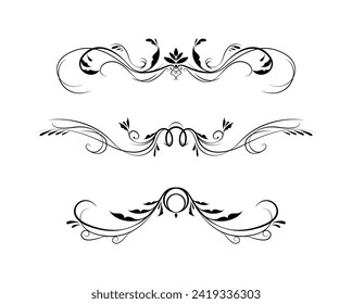 Wedding ornaments collection in flat design