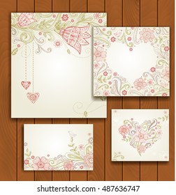 Wedding or other holiday Invitation Template. Invitation, envelope, thank you card, save the date cards.