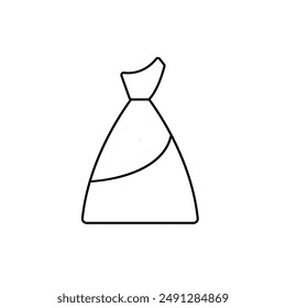 wedding party clothes, birthdays or formal event dresses. Lifestyle Icons Editable Stroke Eps 10