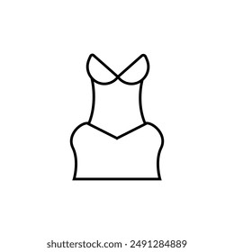 wedding party clothes, birthdays or formal event dresses. Lifestyle Icons Editable Stroke Eps 10