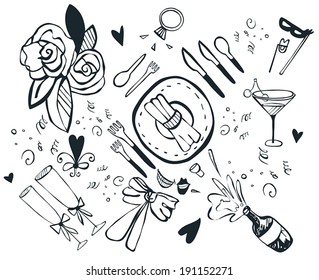 wedding party elements graphic
