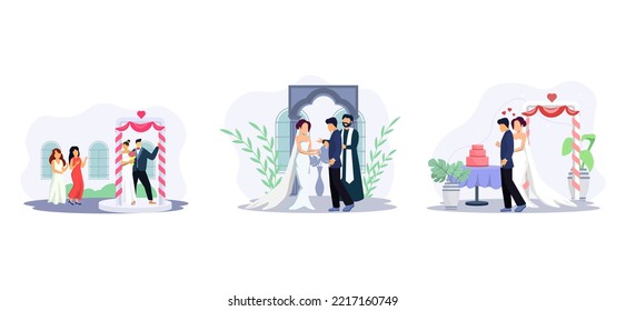 Wedding Party Flat Bundle Design