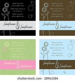 Wedding or Party Invitations with space for text