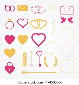 Wedding Party Romantic Vector Love Decoration