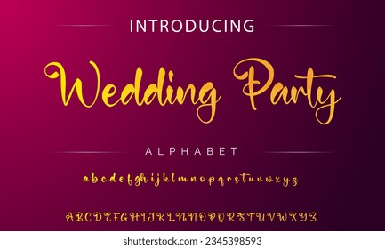 Wedding Party Signature Font Calligraphy Logotype Script Font Type Font lettering handwritten