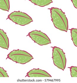 Wedding patches illustration, seamless pattern with green leaf. Vector fashion backdrop in watercolor style, isolated elements on white background.