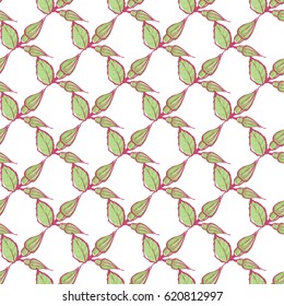 Wedding patches illustration, seamless pattern with buds of roses. Vector fashion backdrop in watercolor style, isolated elements on white background.