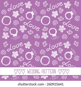 Wedding pattern-purple