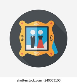 wedding photo flat icon with long shadow,eps10wedding photo flat icon with long shadow,eps10