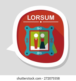 wedding photo flat icon with long shadow,eps10wedding photo flat icon with long shadow,eps10