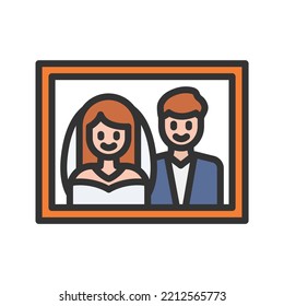 Wedding Photo icon vector image. Can also be used for Physical Fitness. Suitable for mobile apps, web apps and print media.
