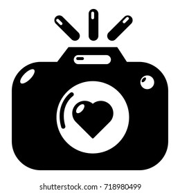 Wedding photography icon . Simple illustration of wedding photography vector icon for web design isolated on white background