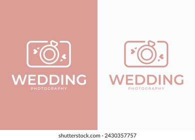 Wedding Photography logo design. Abstract symbol for a photo Studio in a simple minimalistic style.