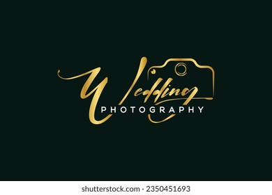 Hochzeitsfotografie-Logo-Design. Hochzeit. Logo der Kamera. Logo für Fotografie. Ehe. Hochzeitsfokus-Logo