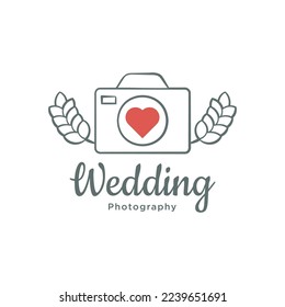 wedding photography logo template. Wedding photographer logo