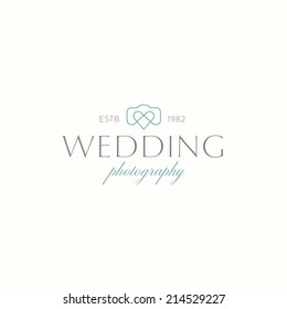 Wedding photography symbol, logo template