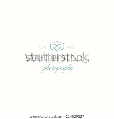 Wedding photography symbol, logo template