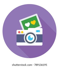 
Wedding Photos Flat Colored Icon
