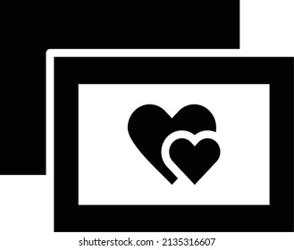 Fotos de la boda Icono del vector Ilustración de diseño