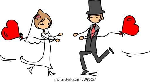 Wedding picture of bride and groom