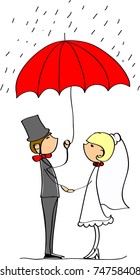  wedding picture, bride and groom in love, the vector