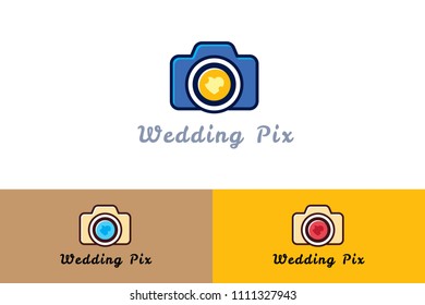 Wedding Pix with camera Logo Illustration 2