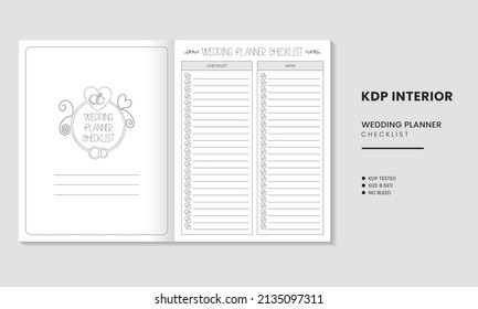 Wedding Planner Checklist  KDP Interior