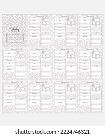 Wedding Planner Template  Design . Wedding Guest List