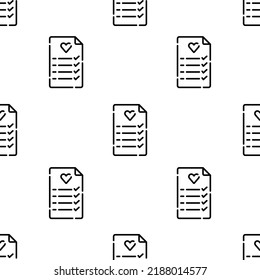 Wedding Planning Icon Pattern. Seamless Wedding Planning Pattern On White Background.