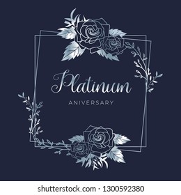 Wedding Platinum Floral Wedding Anniversary Background