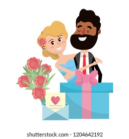 wedding portrait cartoon