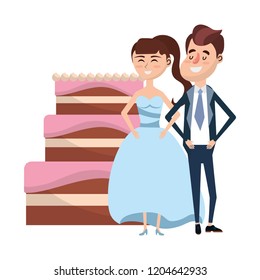wedding portrait cartoon
