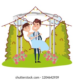 wedding portrait cartoon