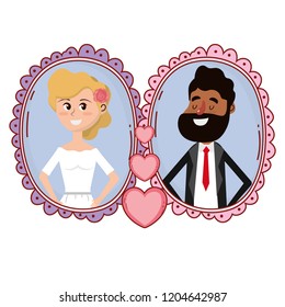 wedding portrait cartoon