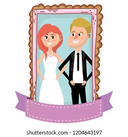 wedding portrait cartoon