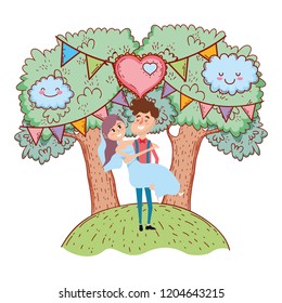 wedding portrait cartoon