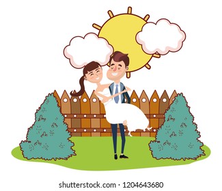 wedding portrait cartoon
