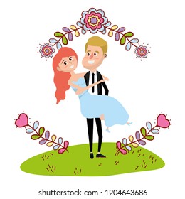 wedding portrait cartoon