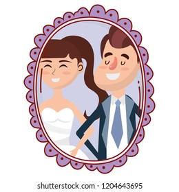 wedding portrait cartoon