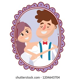 wedding portrait cartoon