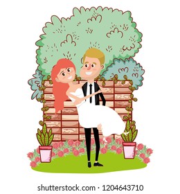 wedding portrait cartoon