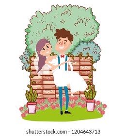 wedding portrait cartoon