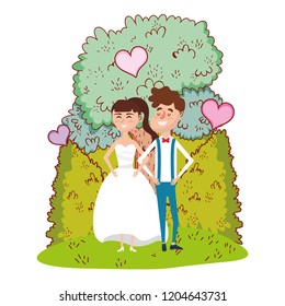 wedding portrait cartoon