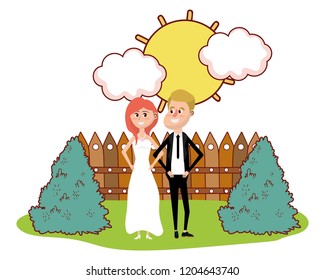 wedding portrait cartoon