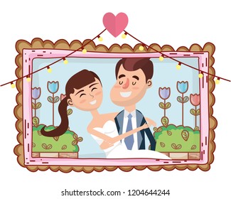 wedding portrait cartoon