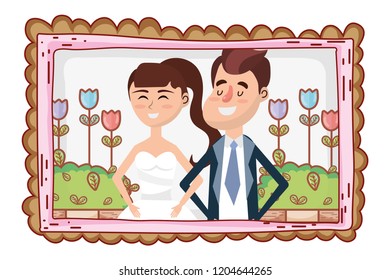 wedding portrait cartoon