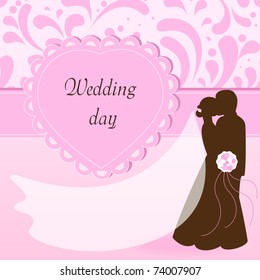 Wedding postcard - Bride and Groom