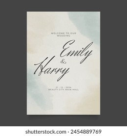 Hochzeit Poster für Willkommensschild. Vorlage Willkommensplakat. Vektorgrafik druckbare Hochzeitsrequisiten. Flyer-Design für Willkommensschild.
